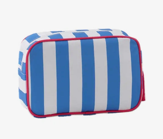 Monogram Striped Cosmetic Bag