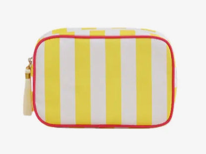 Monogram Striped Cosmetic Bag