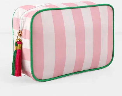 Monogram Striped Cosmetic Bag
