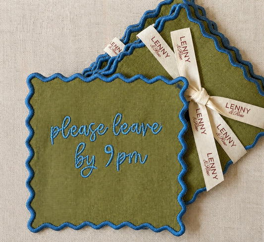 Linen Square Cocktail Napkins (Set of 4)