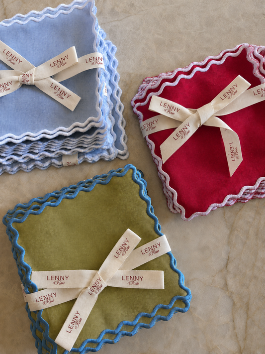 Linen Square Cocktail Napkins (Set of 4)