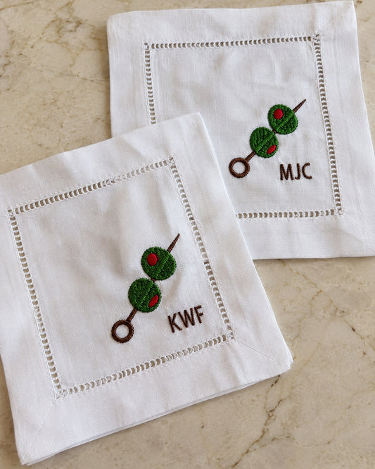 Custom Olive Cocktail Napkin